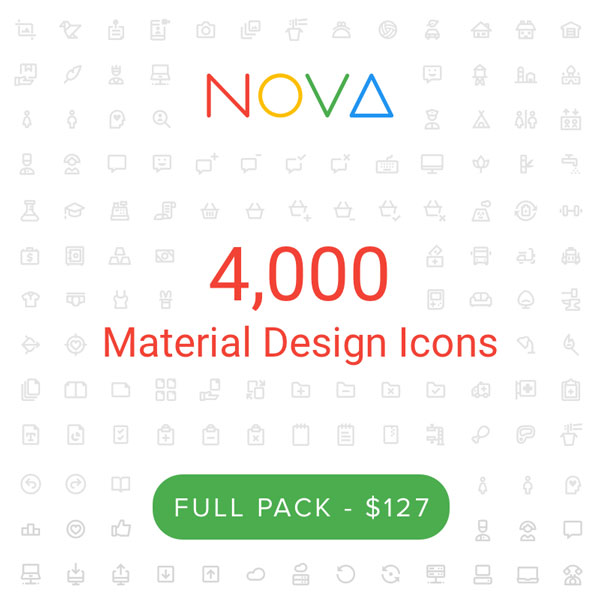 NOVA 4,000 Material Design Icons