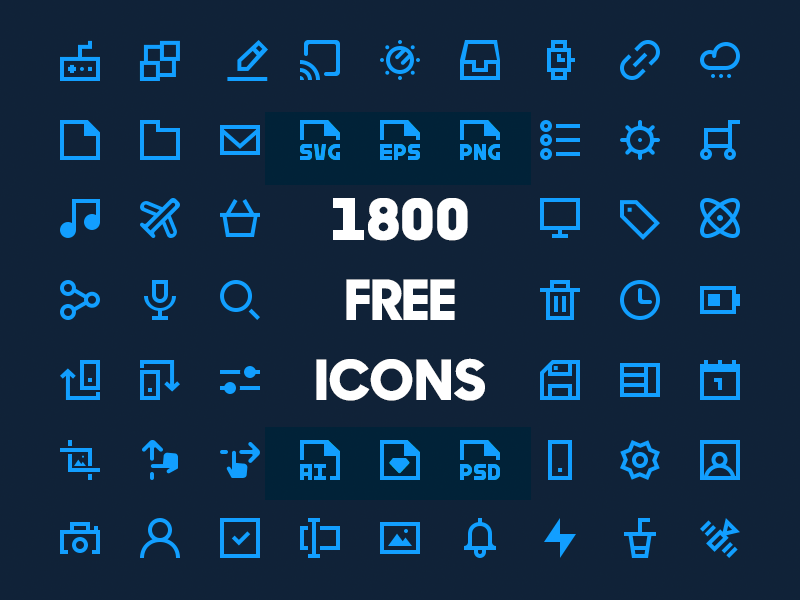 a set of 1800 icons sketch freebie - download free resource for sketch