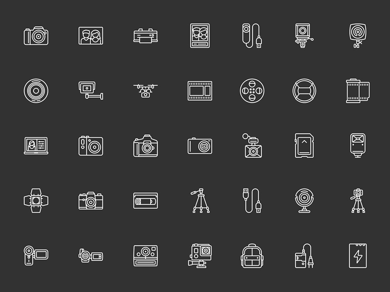 50 Camera and Video Icons