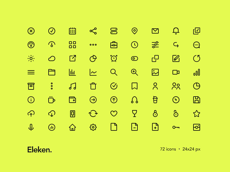 72 Tiny Icons by Eleken