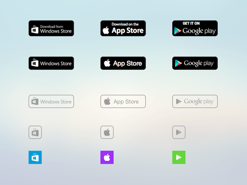 Download App Store Badge Vector Outline