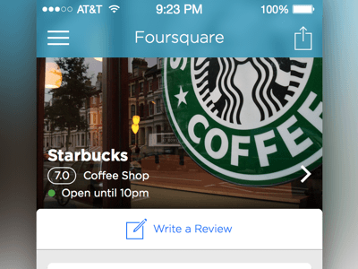 Foursquare iOS Redesign