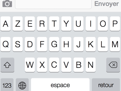 iOS7 Keyboard AZERTY French