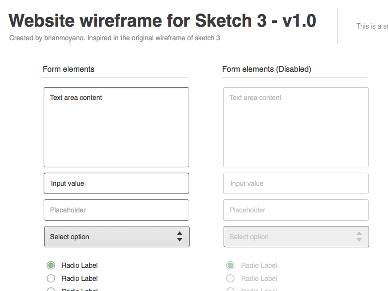 Wireframe for Sketch 3