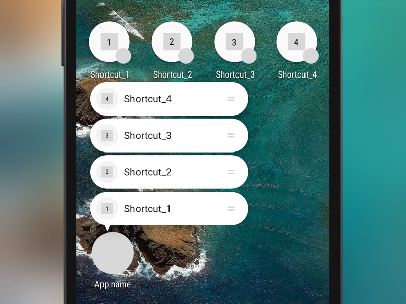 Android-N Shortcuts Template