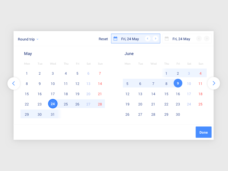 Calendar Web Widget