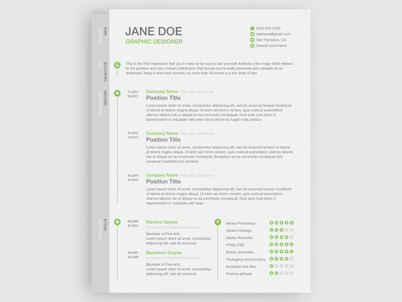 Cubic Resume Template from www.sketchappsources.com