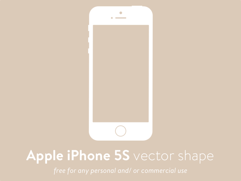 Apple iPhone 5S Vector Shape