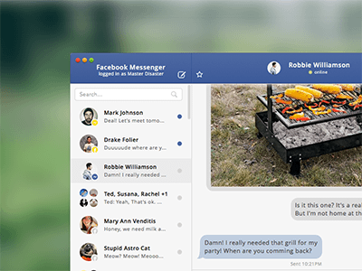 Facebook Messenger UI
