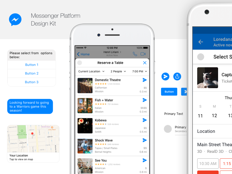 Messenger Platform Design Kit