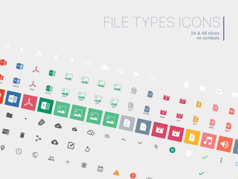 24 File Types Icons