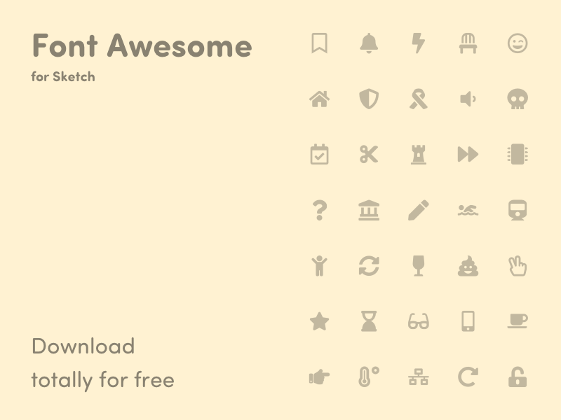Font Awesome - Library for Sketch
