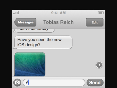 iOS 7 UI kit Messages