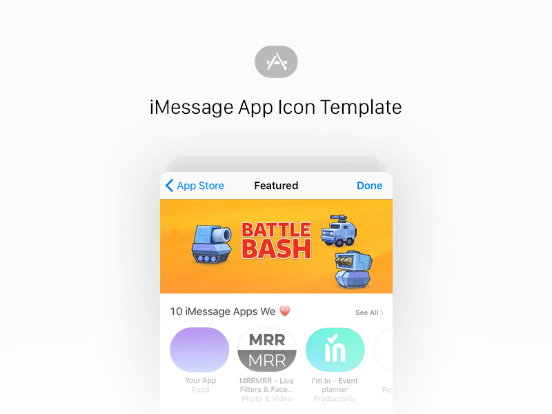 iMessage App Icon Template