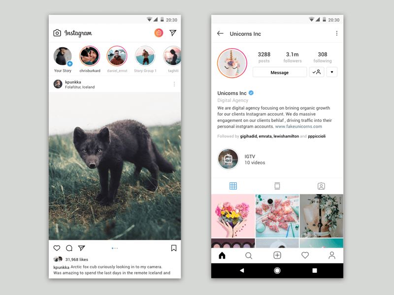 Instagram Stories Concept