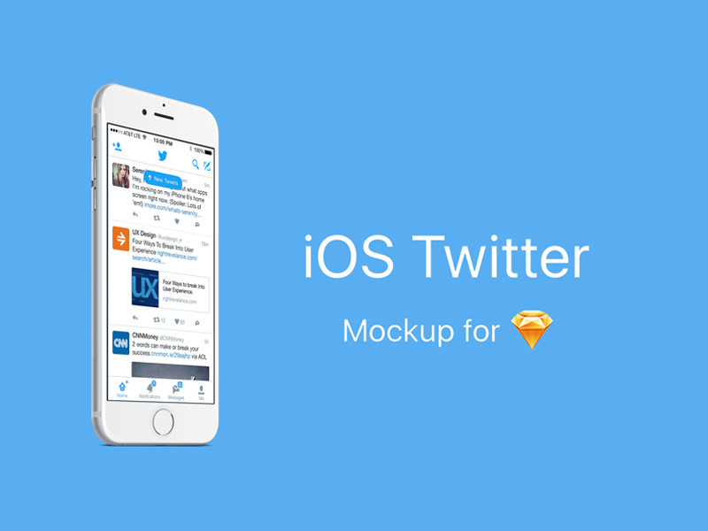 iOS Twitter Mockup