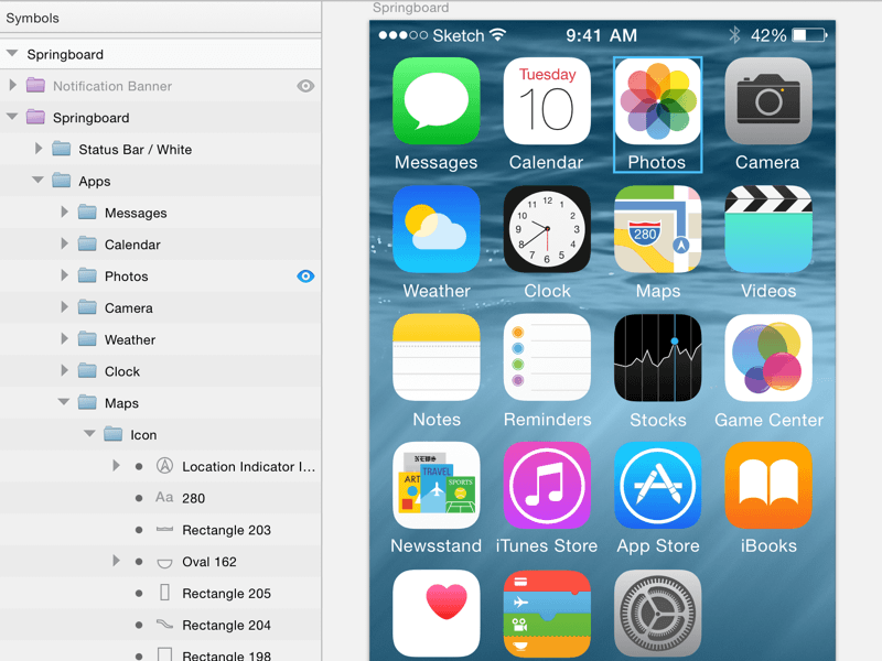 Apple iOS 8 UI Kit Sketch freebie - Download free resource 