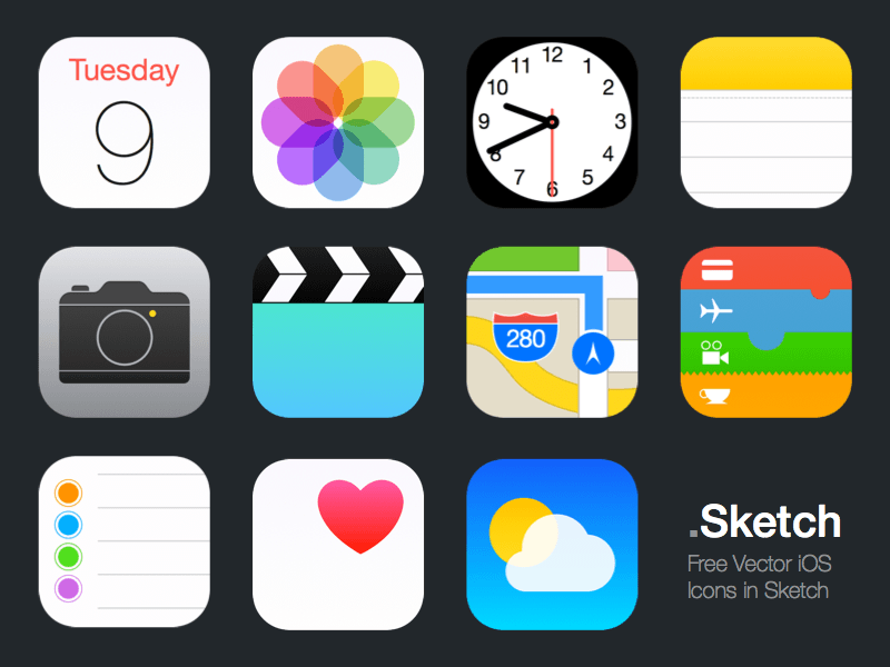 Vector iOS Icons