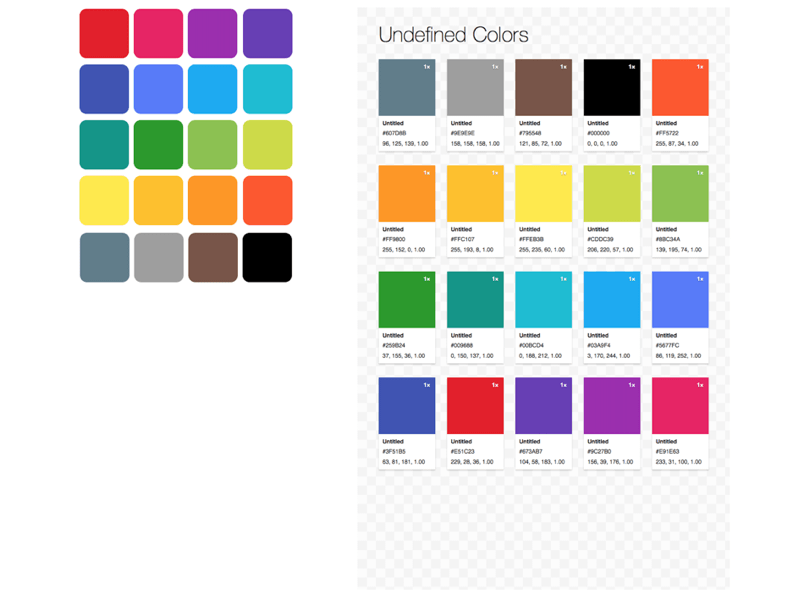 Android Material Color Palette