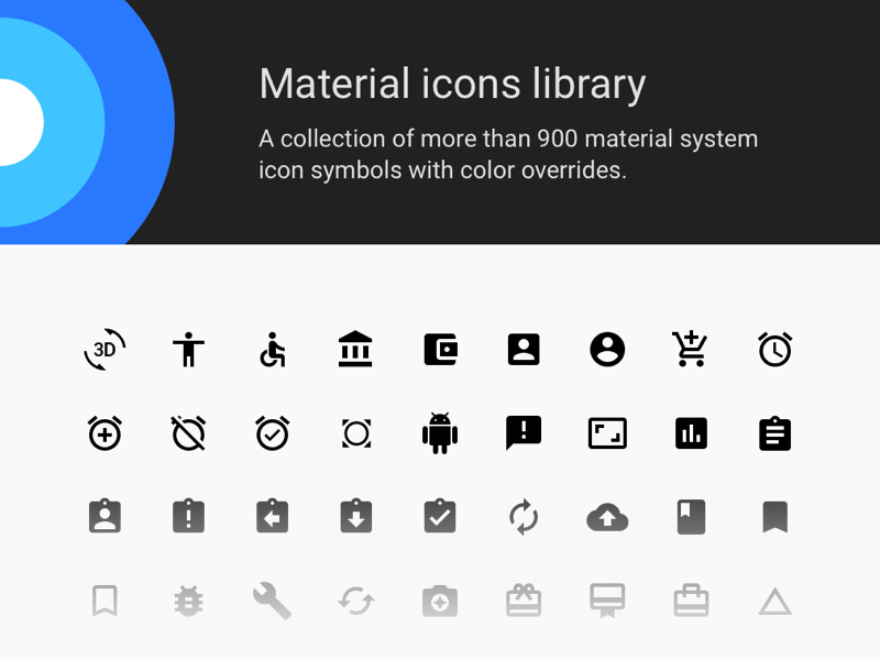 Material Icons Sketch Library