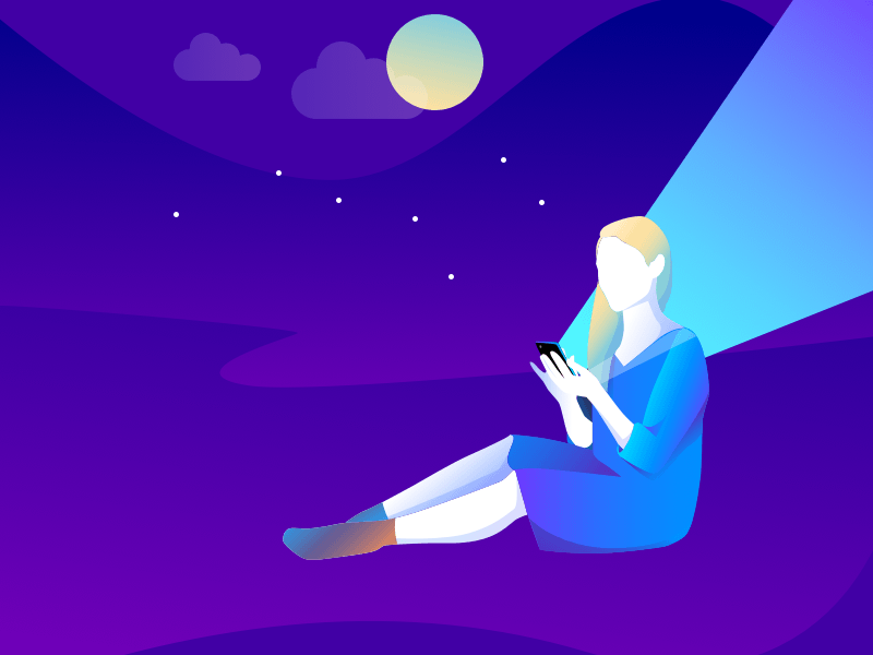 Phone Addiction Illustration
