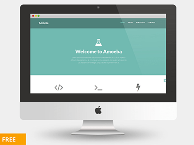 Free one page bootstrap template Amoeba