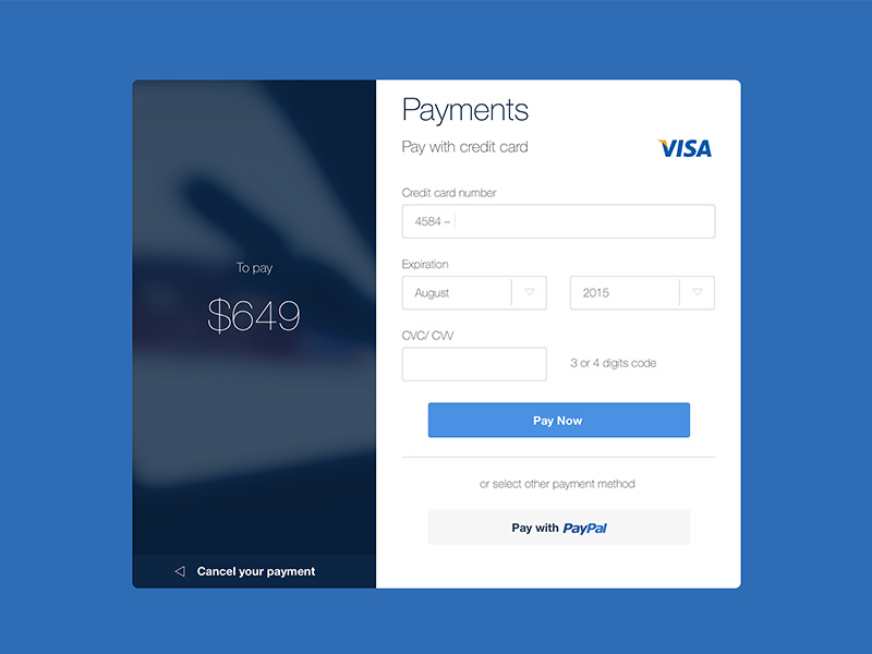 Web Payments Form