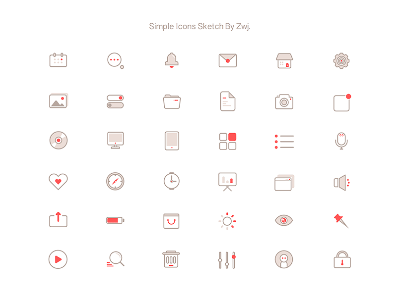 36 Simple Icons 