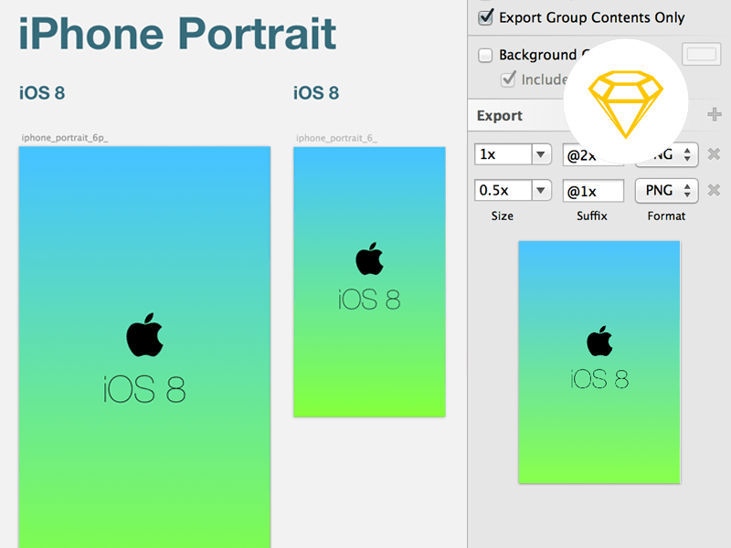 iOS 8 launch screen template