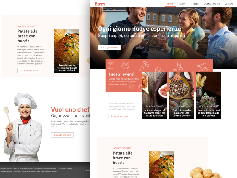 Social Eating Concept Page