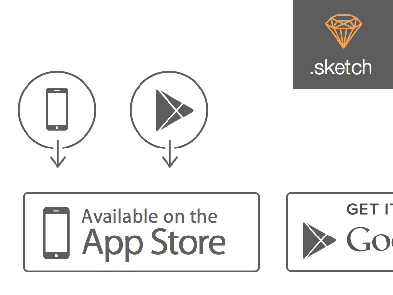 Apple App Store and Google Play Store Icons