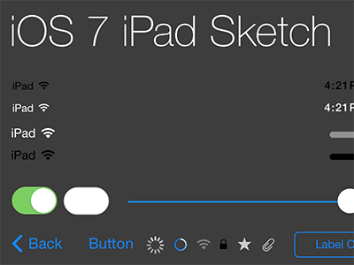 iOS 7 GUI for iPad