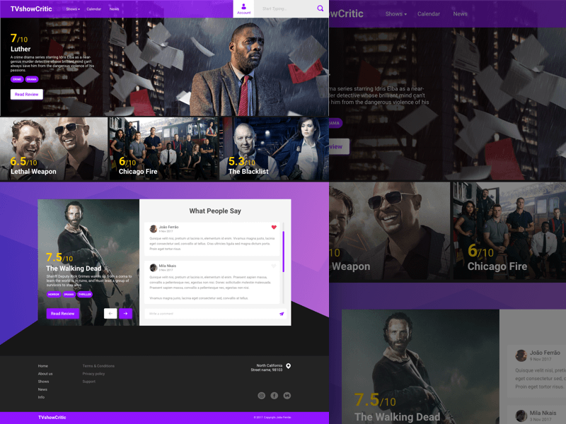 TV Show Landing Page