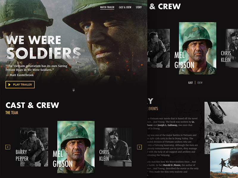 We Were Soldiers - Landing Page