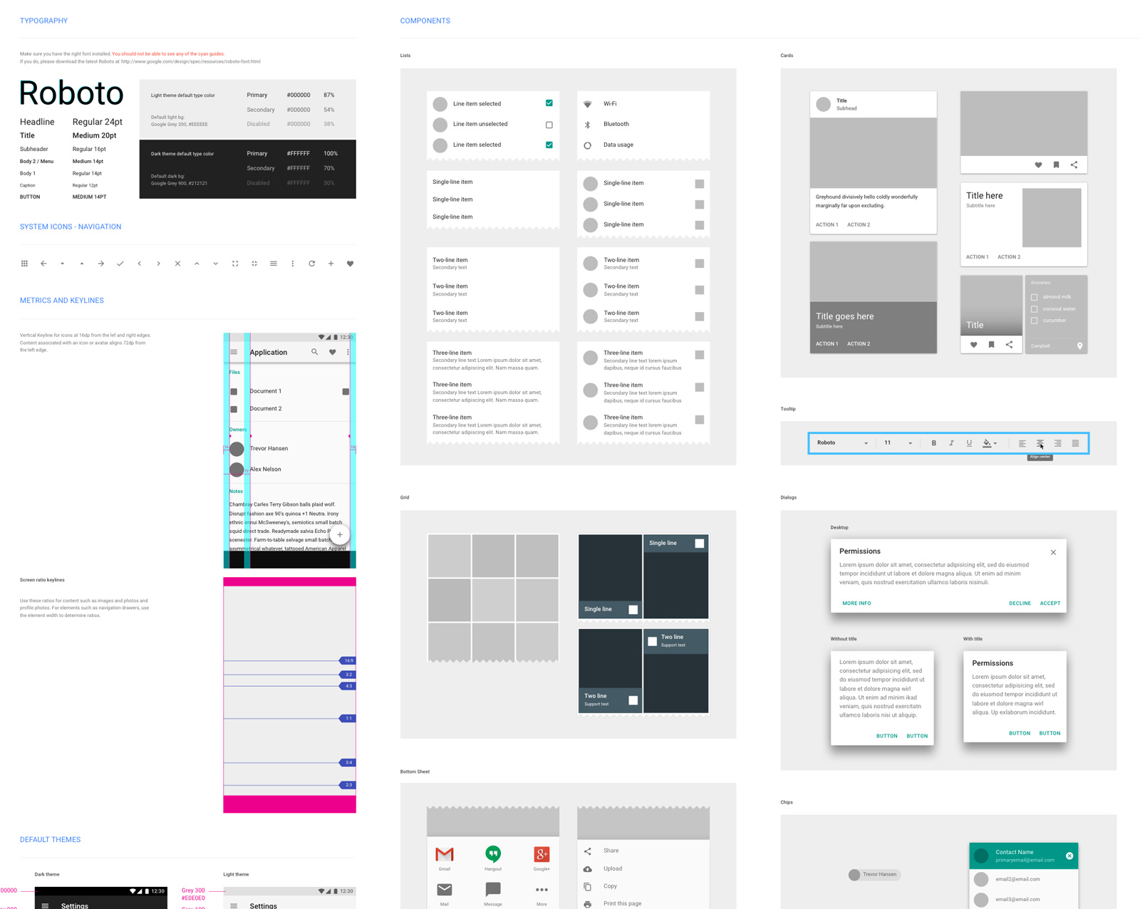 Google Material Design UI