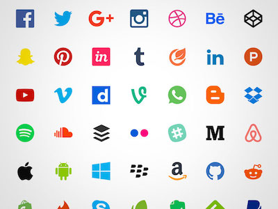 50 Free Flat Social Icons