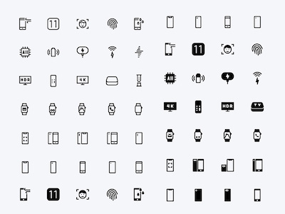 60 Apple Device Icons