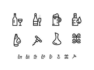 8 Wine and Beverage Icons