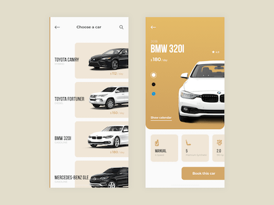 Car Rental iOS App Concept