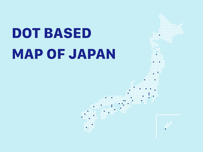 Custom Dotted Map of Japan
