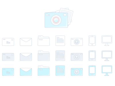 Dropbox Style Sketch Icons