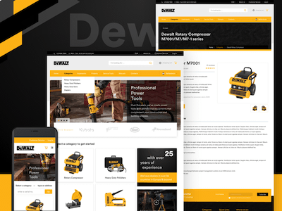 DeWalt Concept Ecommerce Website