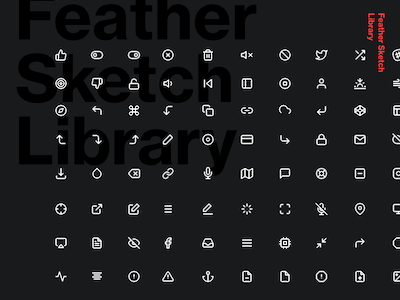200 Icons - Feather Sketch Library