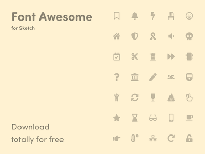 Font Awesome - Library for Sketch