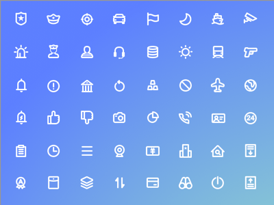 48 Bold Line Icons