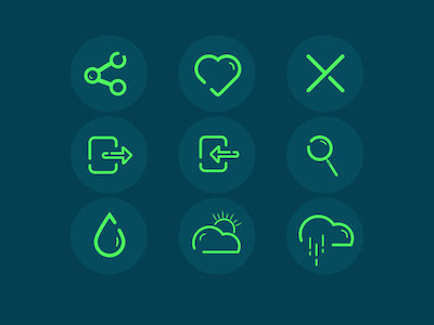 9 Green Icons