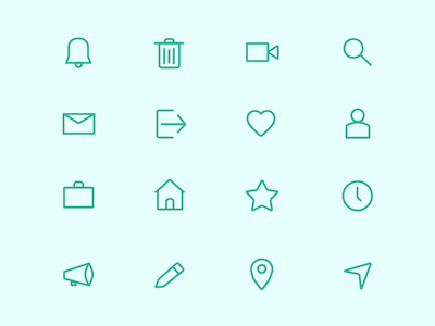 45 Basic Line Icons