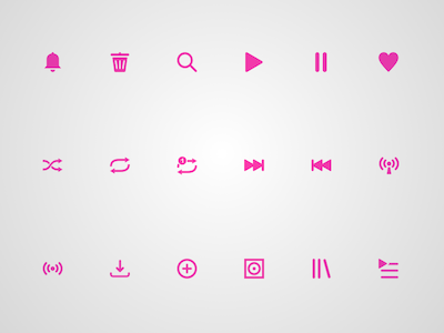 18 Music Player Icons