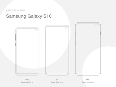 Line Mockups for Samsung Galaxy S10