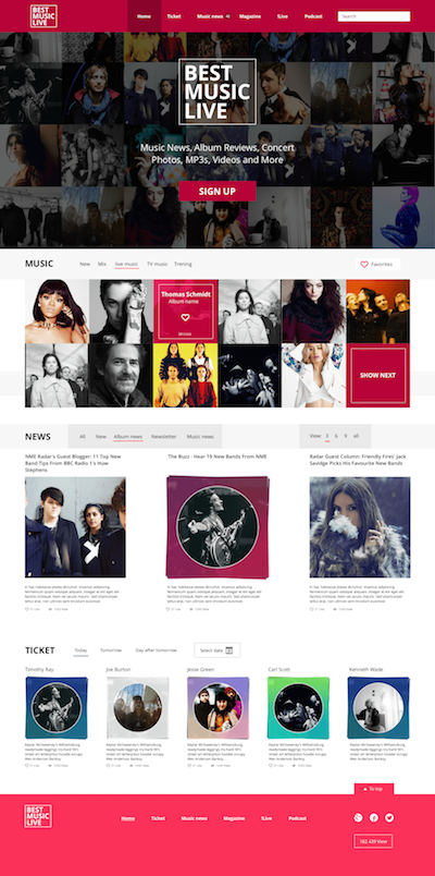 Music Site Template